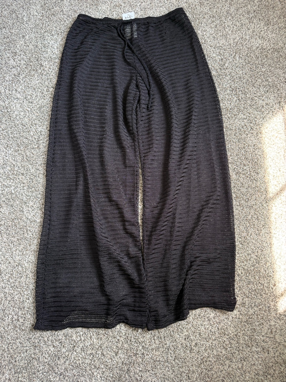 Jordan Taylor Black Crochet Swim Coverup Pants - Picture 2 of 4